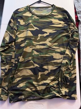 Source Unknown Men's Camouflage Long Sleeve Shirt - Green, Black, Tan